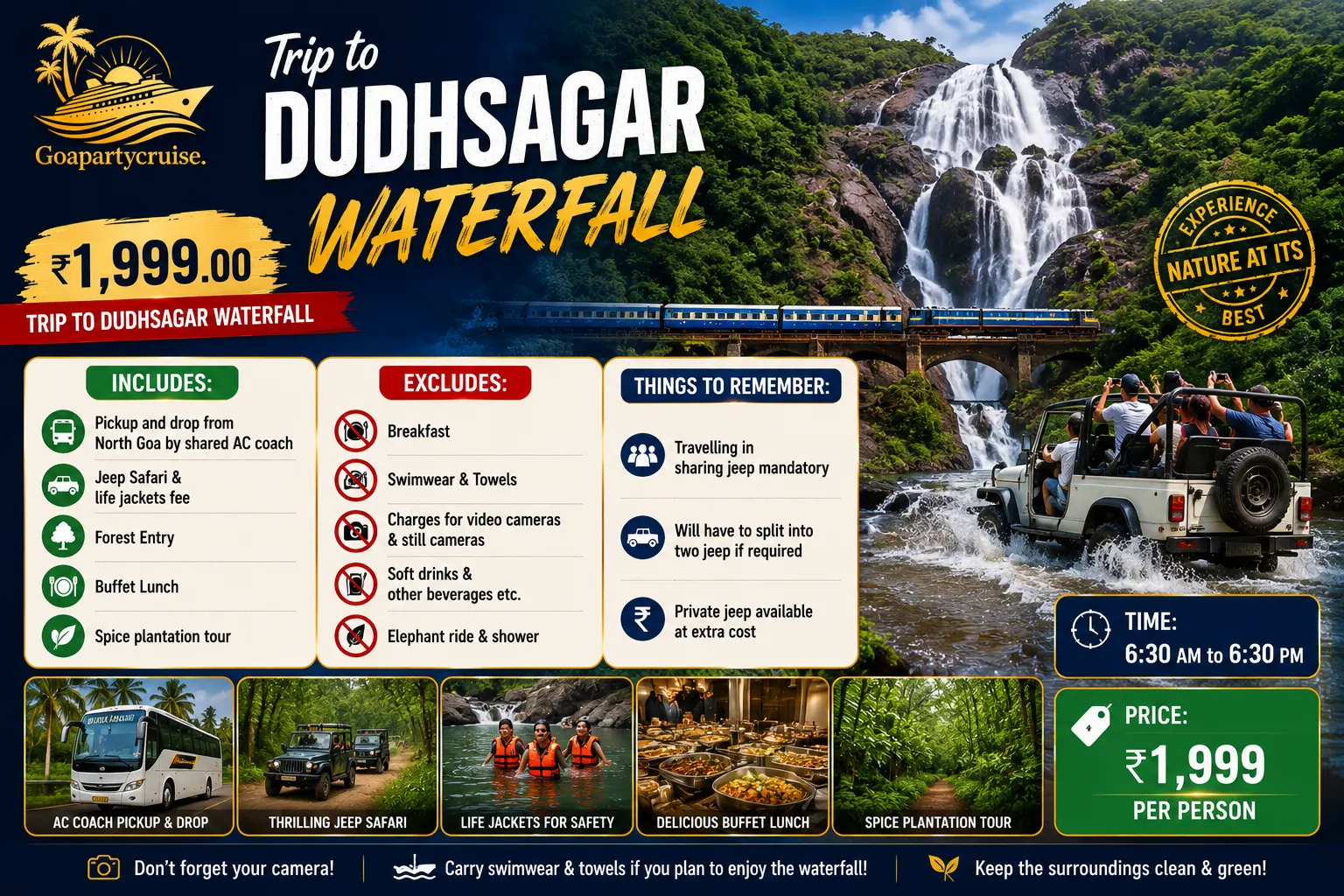 Trip to Dudhsagar Waterfall