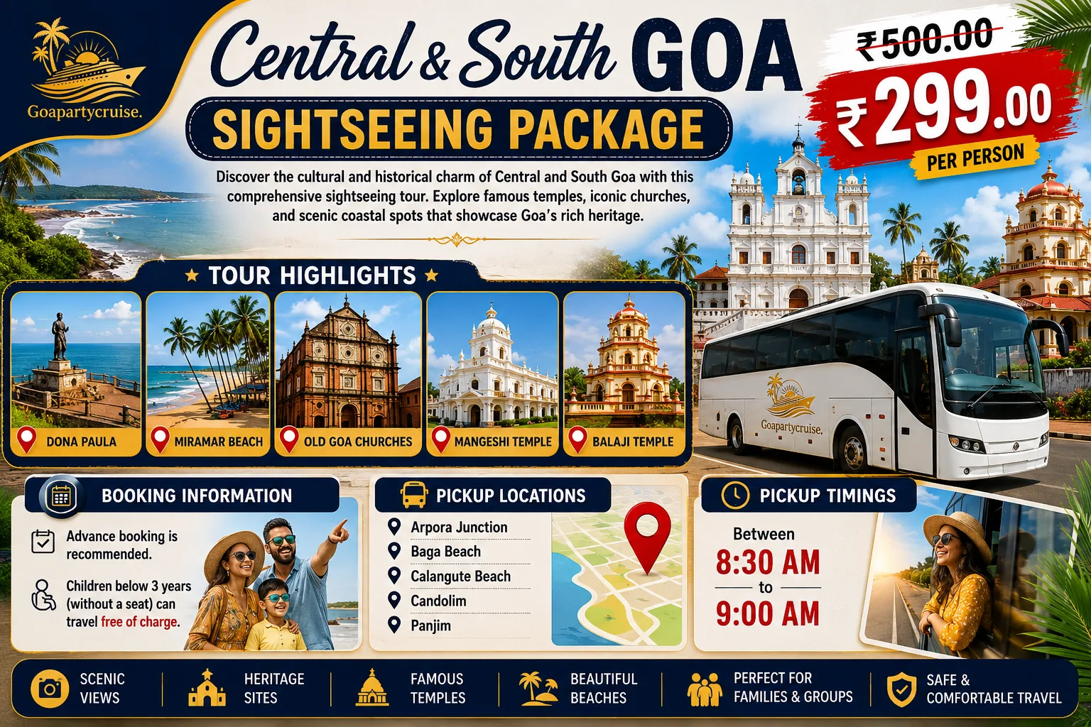 Central & South Goa Sightseeing Package