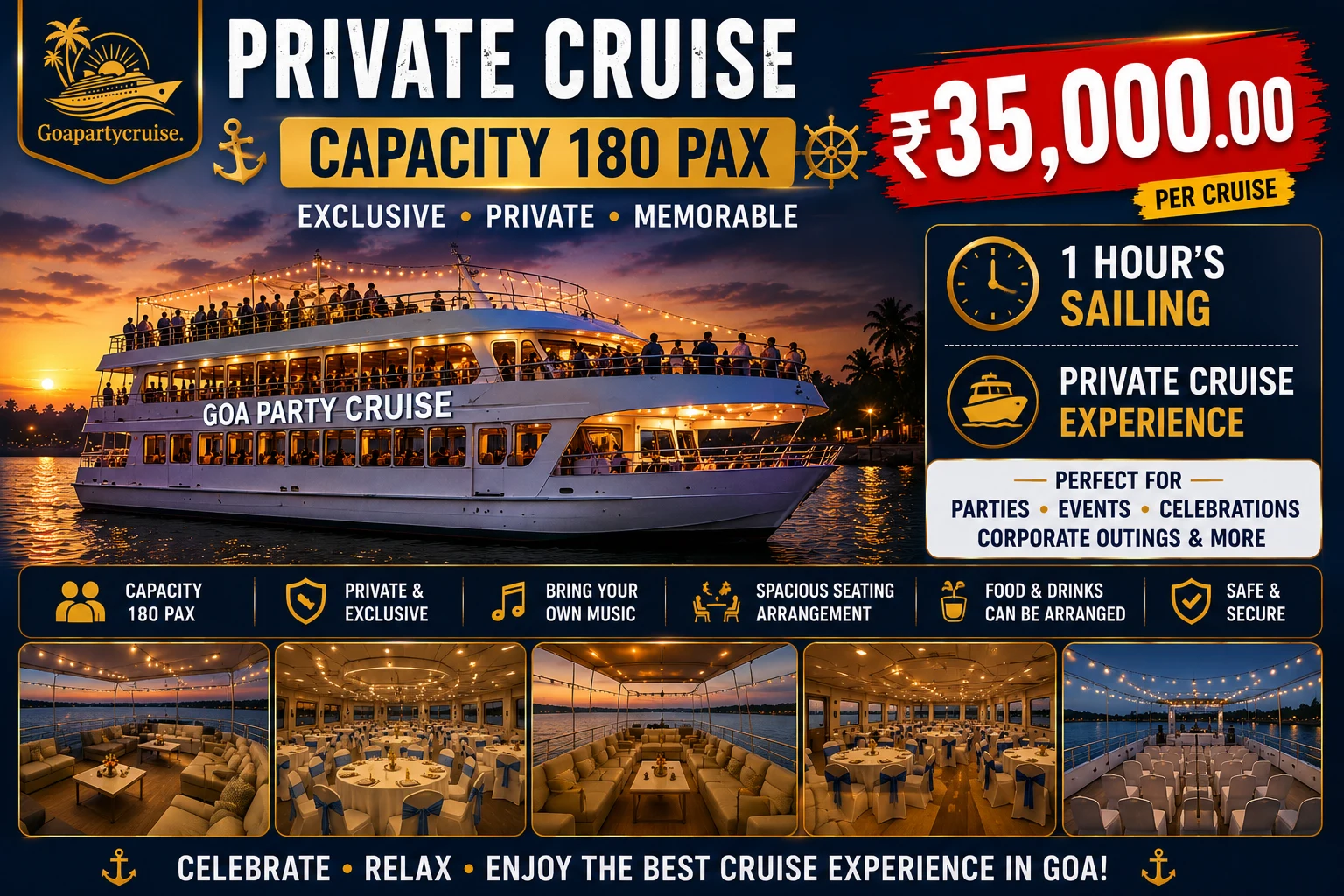 Private Cruise 180 PAX Capacity